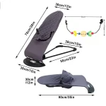 Siège de videur léger pour bébé avec barre de jouet amovible – Siège portable autobloquant naturel pour bébés de 8 à 29 lb (0-24 mois) - Image 4