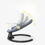 Balançoire réglable pour bébé avec 5 Positions inclinées, siège videur pour nouveau-né avec vibrations, chaise longue pour bébé lavable en Machine - Image 5