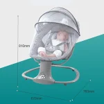 Chaise berçante électrique pour bébé, lit berçant multifonctionnel pour bébé, chaise apaisante et chaise longue pour enfants, adaptée aux enfants de 0 à 3 ans - Image 3