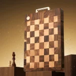 Planche à découper en noyer noir, bloc de boucher en bois massif à grain transversal avec poignée, planche de cuisine épaisse