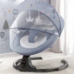 Balançoire réglable pour bébé avec 5 Positions inclinées, siège videur pour nouveau-né avec vibrations, chaise longue pour bébé lavable en Machine - Image 2