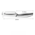 Éplucheur de pommes de terre à bord plat en acier inoxydable, couteau trancheur, râpe à pastèque/Melon, outil de cuisine polyvalent 1 pièce ​ - Image 6