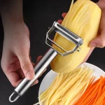 Éplucheur de légumes de cuisine, raboteuse de Melon en acier inoxydable, éplucheur à Double tête, éplucheur de fruits et légumes multifonctions pour la maison - Image 3