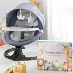 Balançoire réglable pour bébé avec 5 Positions inclinées, siège videur pour nouveau-né avec vibrations, chaise longue pour bébé lavable en Machine - Image 3