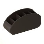 [Organisateur gain de place] 1 Pièce Porte-Télécommande en PU avec Boîte de Rangement à 5 Compartiments - Organisateur de Télécommande pour TV, Lecteurs Médias, Stylos, Lunettes & Petits Objets - Gain de Place pour Bureau ou Table de Chevet (Compatible Bureau) - Image 5