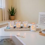 Porte-bougies en verre et bois, ensemble décoratif avec lettres, résistant au vent, pour théières, décoration d'intérieur, cadeau de mariage ou maison - Image 7