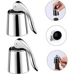 Lot de 2 bouchons de bouteille avec joint en silicone - Conservateur de boisson réutilisable pour la fraîcheur et joint d'étanchéité de bouteille avancé - Accessoires de conservation idéaux, cadeau de Noël - Image 6