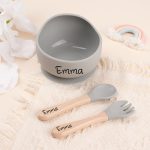 [Personnalisé] Bol à ventouse en silicone pour bébé personnalisé, Bol en silicone gravé pour bébé, Cadeau de baptême, Cadeau de premier anniversaire, Bol d'alimentation pour bébé, Bol pour enfants - Image 6
