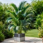 1 Palmier Artificiel 128 cm/50,3 pouces X 1 - Verdure Artificielle d'Extérieur, avec Feuillage Large et Dense, sans Entretien, Arbre Décoratif Esthétique, Convient pour la Décoration Intérieure/Arrangements Extérieurs, pour les Cours, Jardins, Mariages, Hôtels et Décorations de Magasins, ainsi que